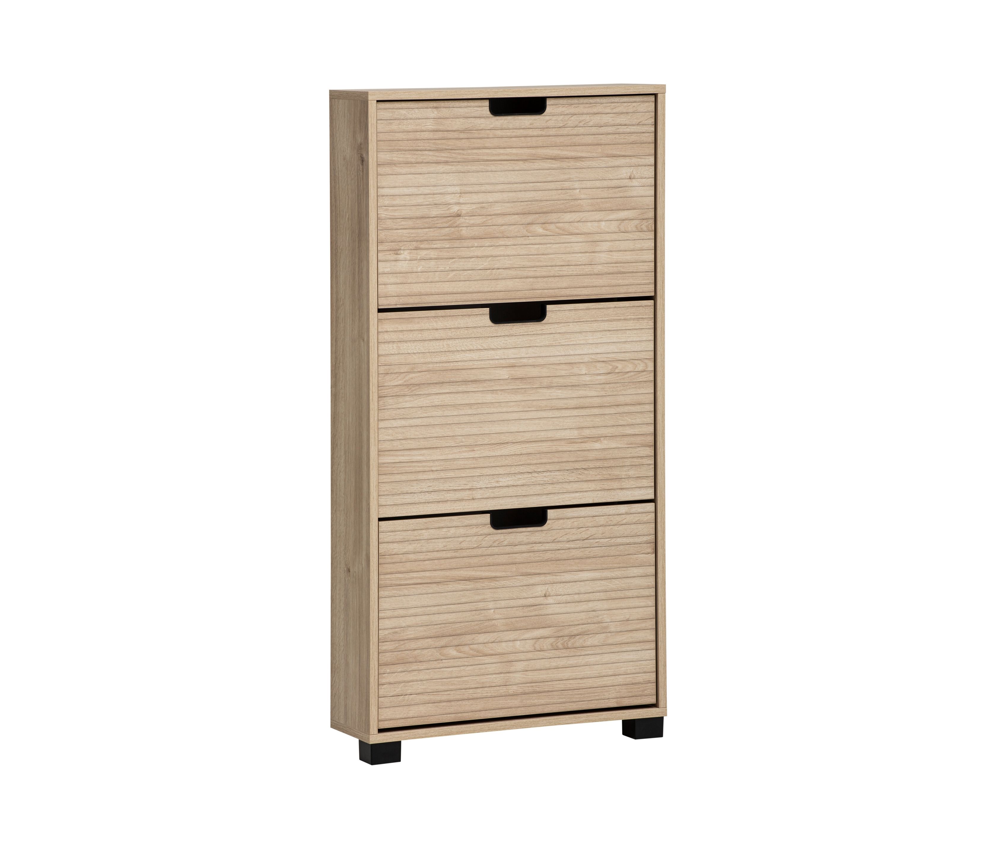 Tchibo - Schuhschrank »Emmik« - 60x19,5x124cm - schwarz - Holz / Kunststoff / Metall