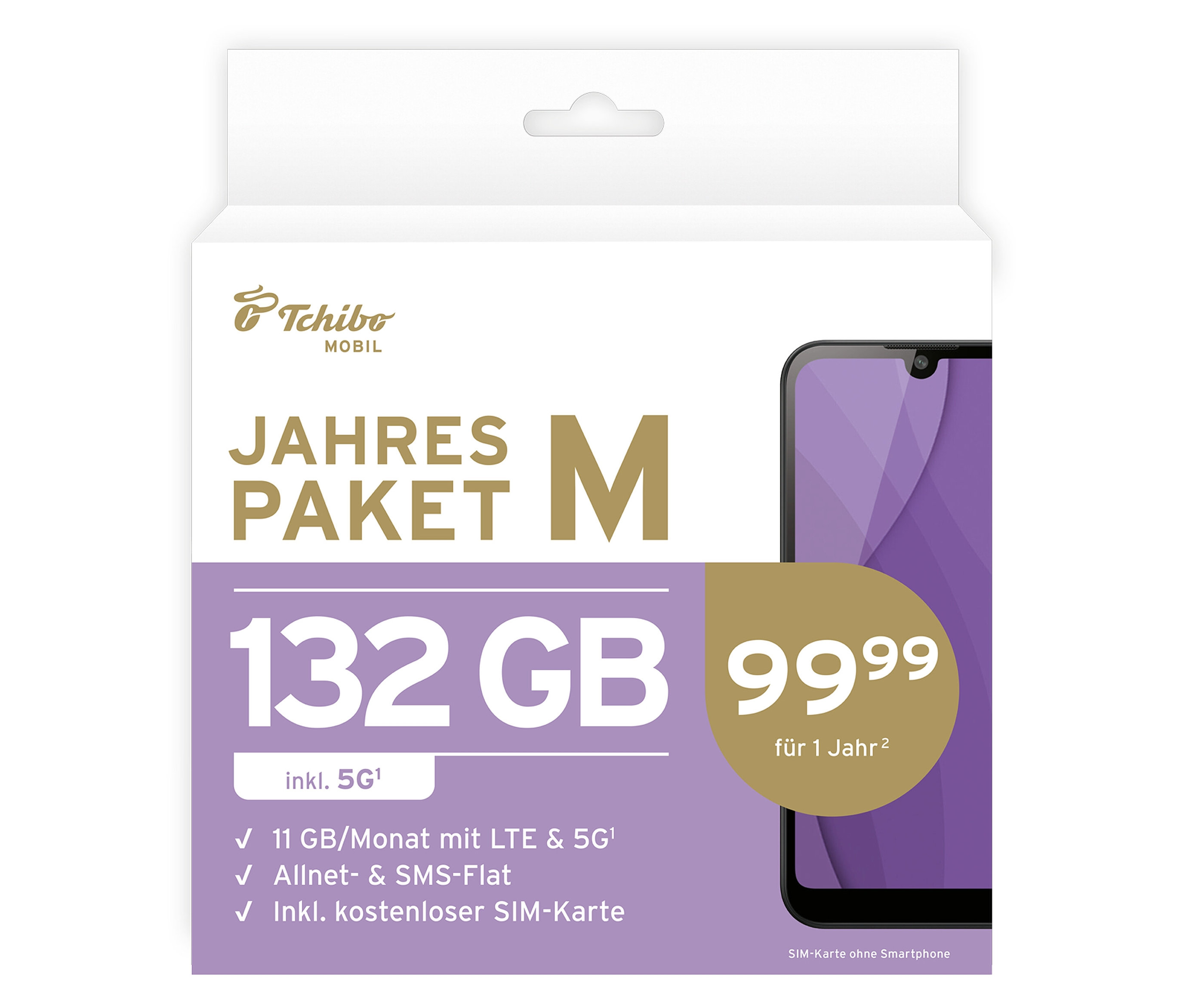 Tchibo - Jahrespaket M mit 132 GB inkl. SIM-Karte. Tchibo - Jahrespaket M mit 132 GB inkl. SIM-Karte <![CDATA[Jahrespaket M mit 132 GB inkl. SIM-Karte 132 GB (12 x 11 GB pro Monat) Internet-Flat inkl. 5GBis zu 100 Mbit/s im 5G NetzAllnet- & SMS-Flatra SIM Karte günstig Kaufen-Tchibo - Jahrespaket M mit 132 GB inkl. SIM-Karte. Tchibo - Jahrespaket M mit 132 GB inkl. SIM-Karte <![CDATA[Jahrespaket M mit 132 GB inkl. SIM-Karte 132 GB (12 x 11 GB pro Monat) Internet-Flat inkl. 5GBis zu 100 Mbit/s im 5G NetzAllnet- & SMS-Flatra