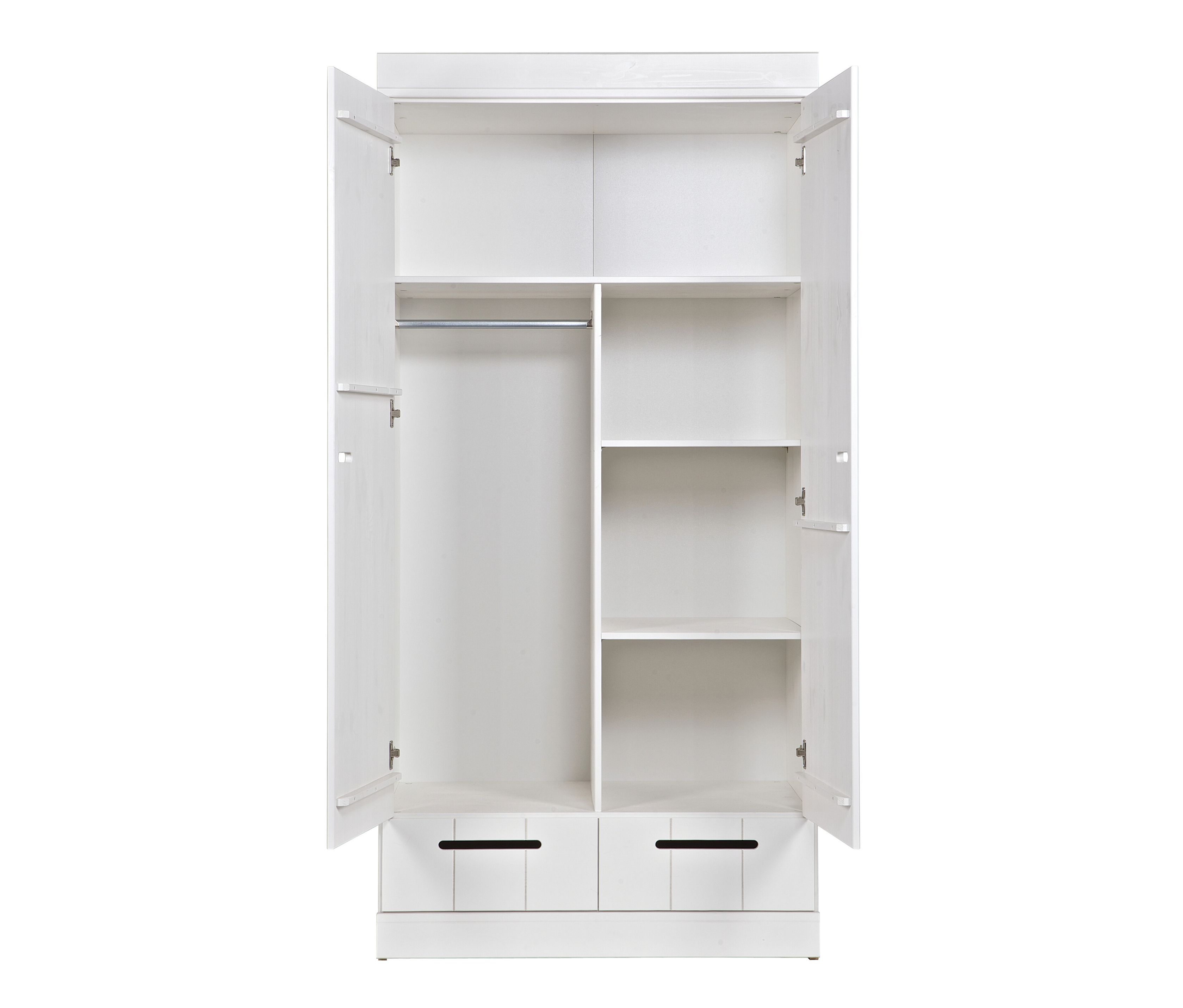 Thumbnail - Tchibo - Woood Streifentürschrank »Connect« - 94x53x195cm - weiß - Holz / Holz