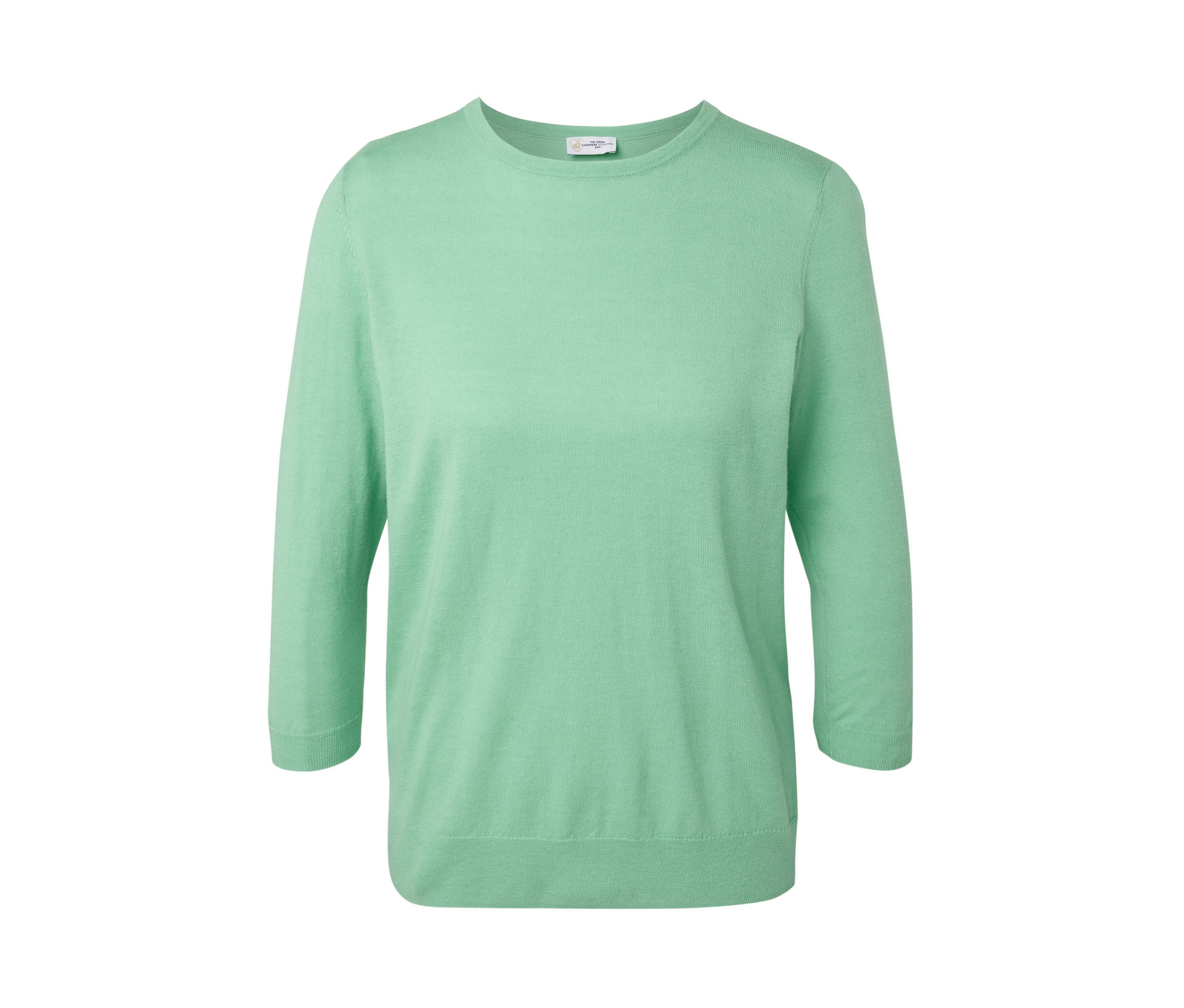Feinstrickpullover mit Seide - Damen - Gr. S - hellgrün - hellgrün