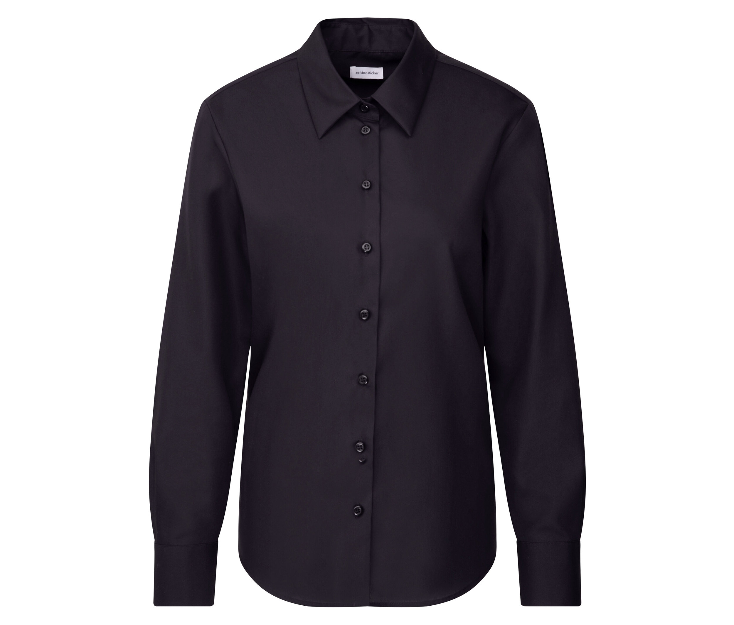 Regular-Bluse - Damen - Gr. 36 - schwarz - schwarz