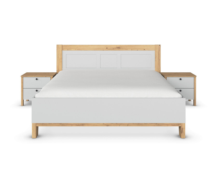 rauch Bett mit 2 Nachttischen »Credo«, 180 cm, seidengrau.