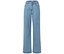 Helle, weit geschnittene Jeanshose mit Taschen und Knopfverschluss.