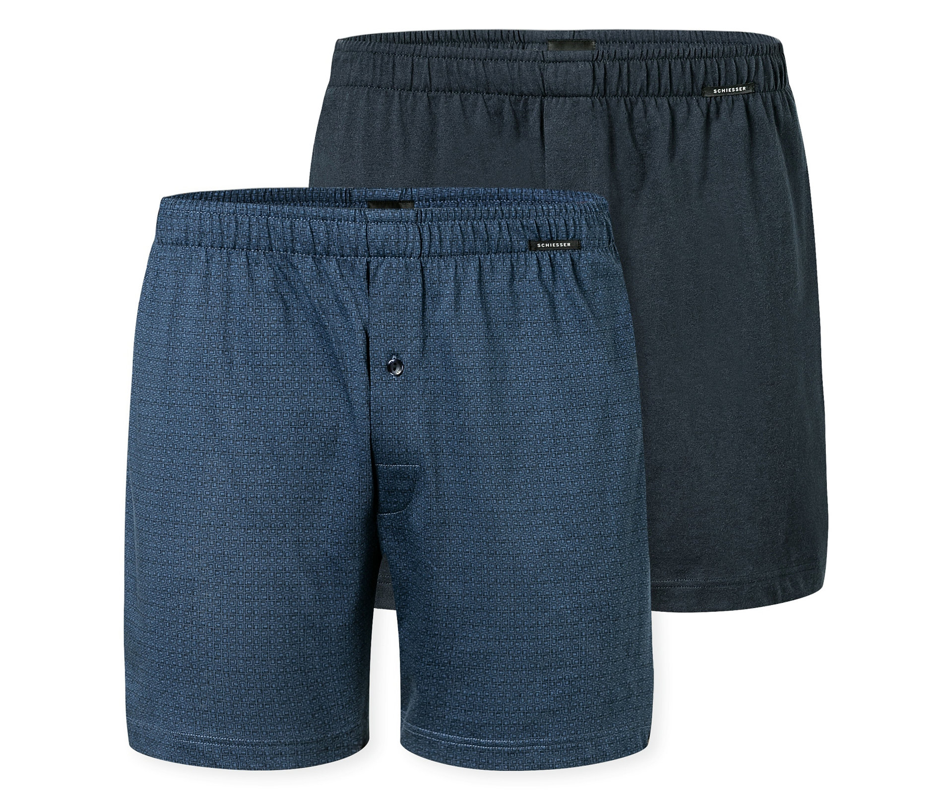 Boxershorts - Herren - Gr. Xxl/8 - dunkelblau/print - dunkelblau