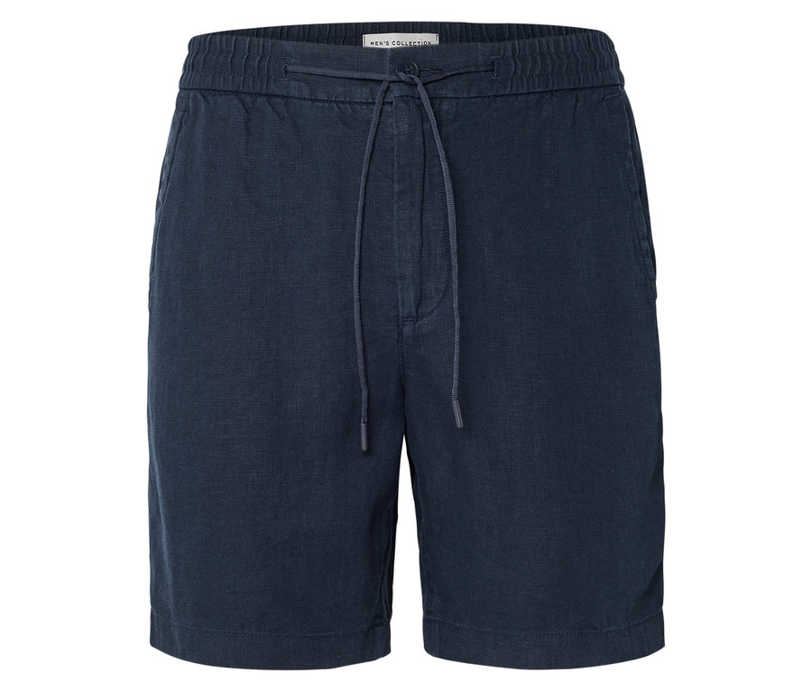 Marineblaue Shorts mit Kordelzug.