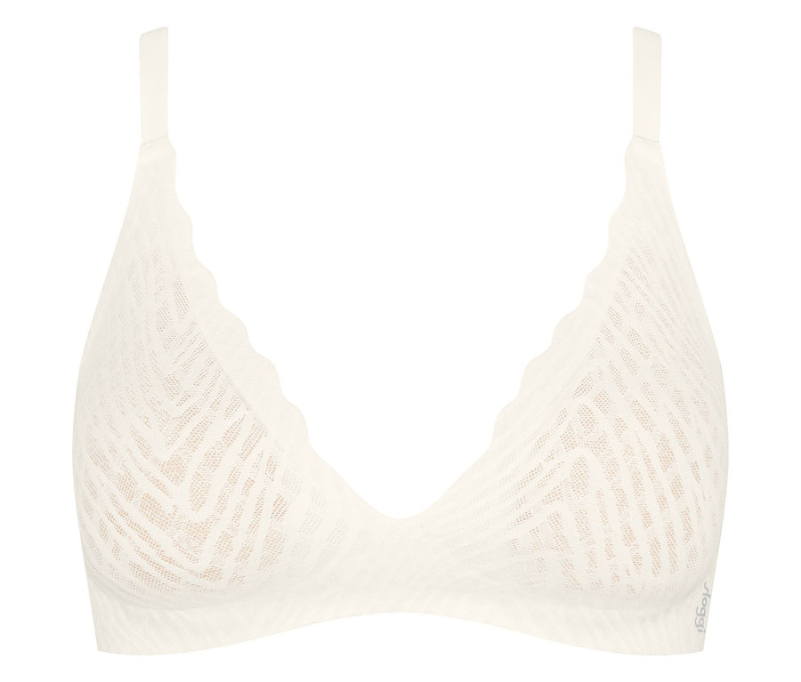 Weißer BH mit Muster.