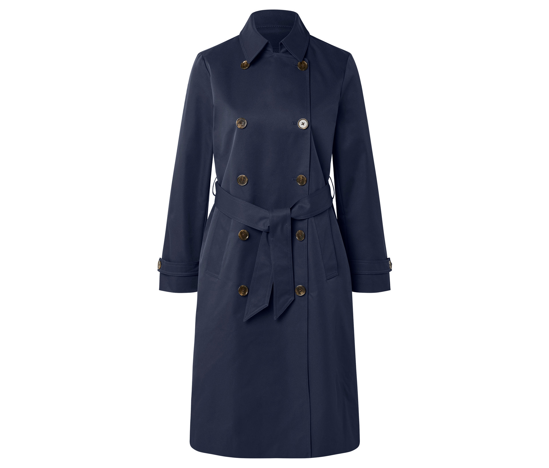 Trenchcoat - Damen - Gr. 48 - dunkelblau - dunkelblau