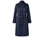 Marineblauer zweireihiger Trenchcoat mit Gürtel.