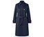 Marineblauer zweireihiger Trenchcoat mit Gürtel.