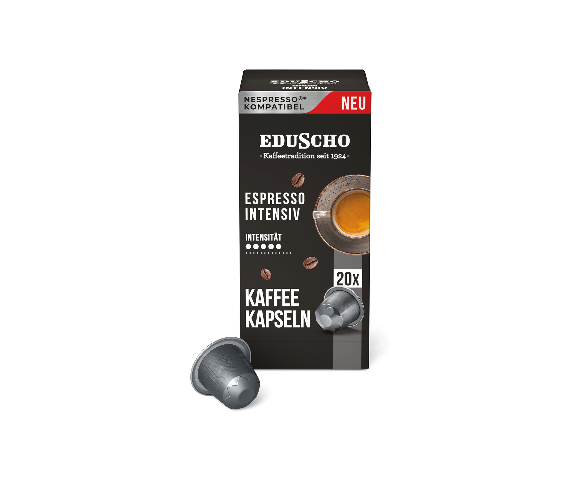 Eduscho Espresso Intensiv - 20 Kapseln - Intensität: 5/5