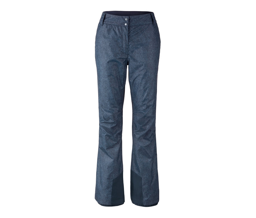 Blaue Skihose.