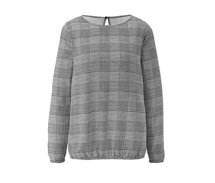 Langärmlige Bluse mit Karomuster.