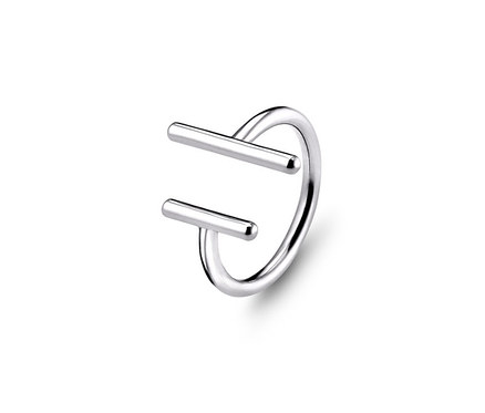 Detailansicht eines Silberrings »Pure Collection«.