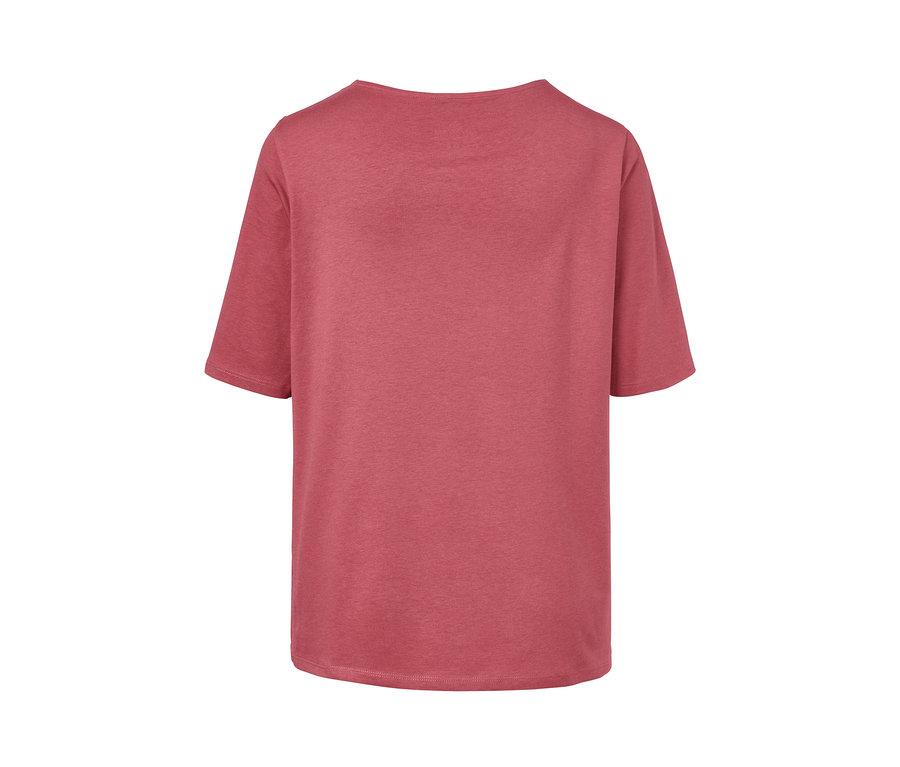 Himbeerfarbenes 7/8-Pyjama-T-Shirt.