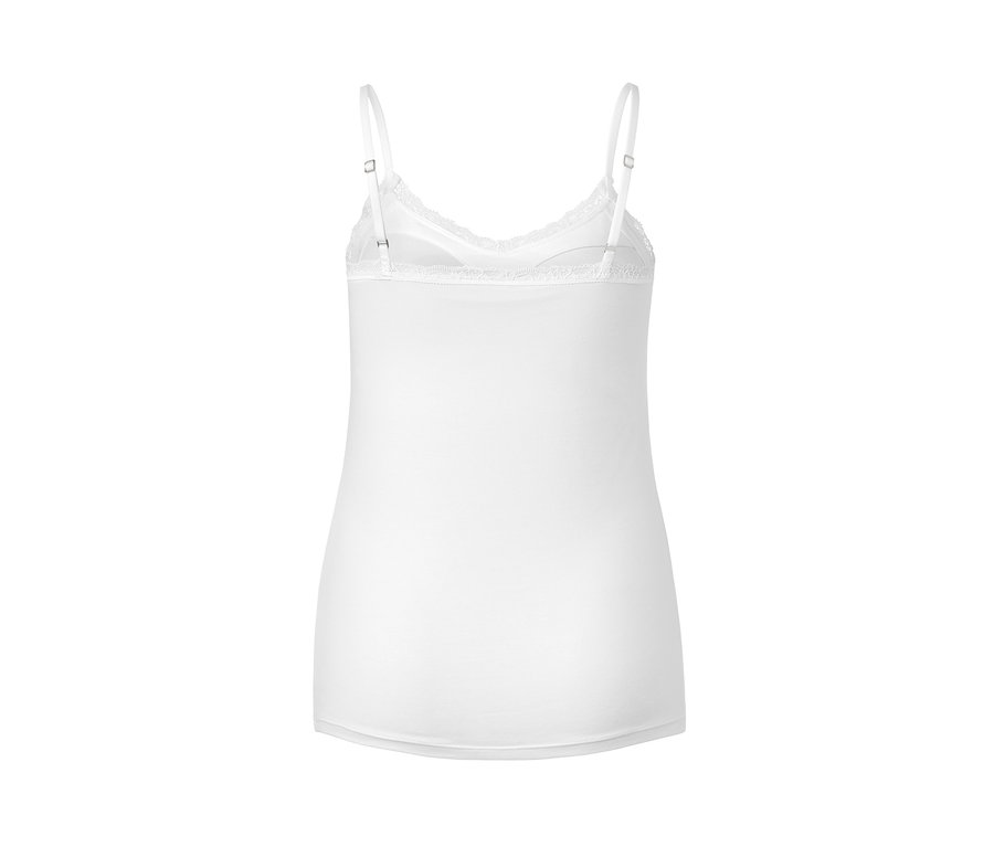 Weisses Hemdchen mit Spitze und dünnen Trägern. 2 BH-Hemdchen.