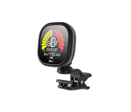 Schwarzes digitales Voggenreiter VOLT-Concerto-Ukulelen-Set Stimmgerät mit Clip.