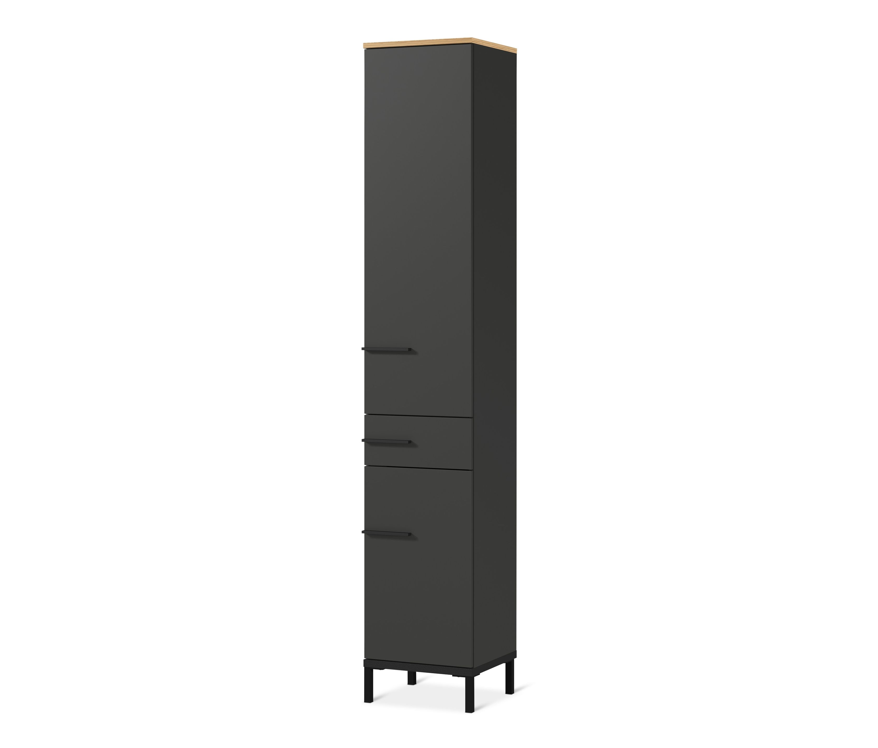 Tchibo - Hochschrank "Yonkers" - 34x34x190cm - schwarz - Holz