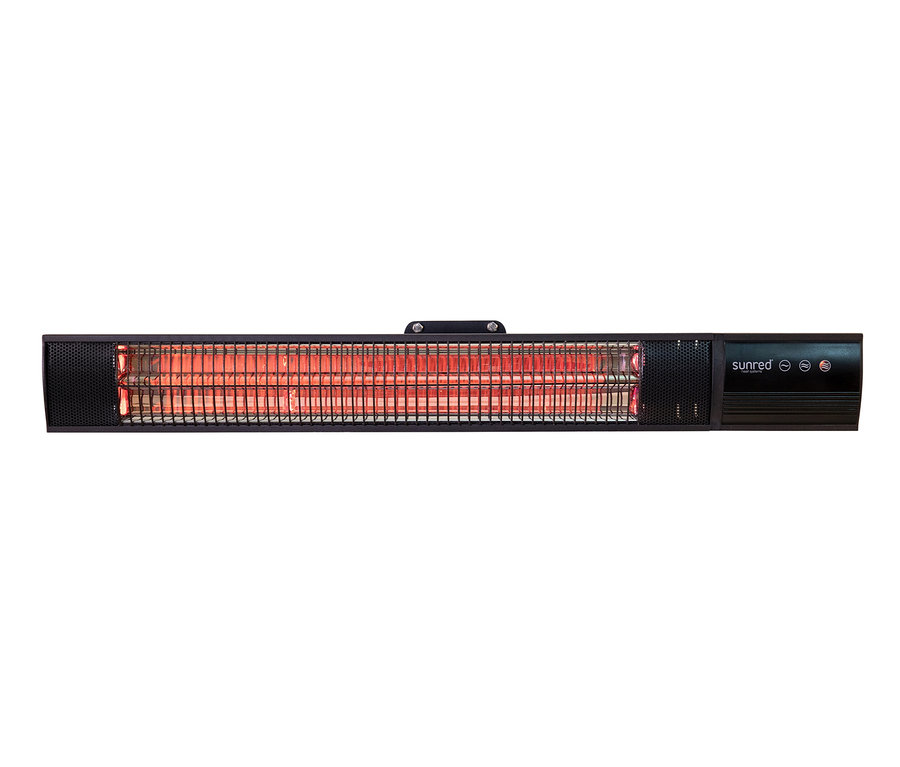 Schwarzer Sunred-Wandheizstrahler »Royal Diamond Dark Wall 2500«.