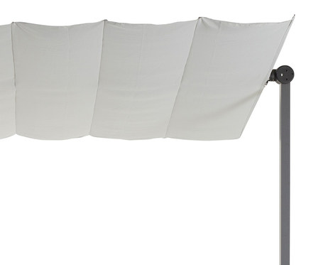 Helles graues Leco Sonnendach, 400 x 250 cm.