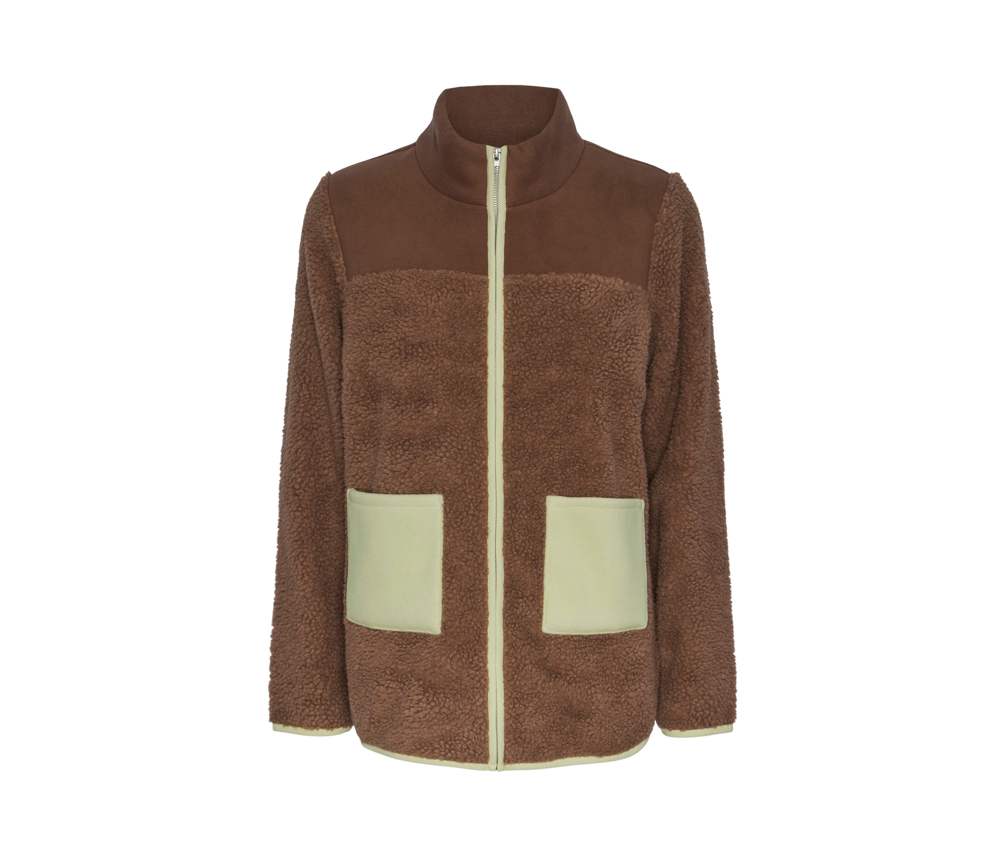 Tchibo - Teddy-Jacke - Damen - Gr. 36 - hellgrün