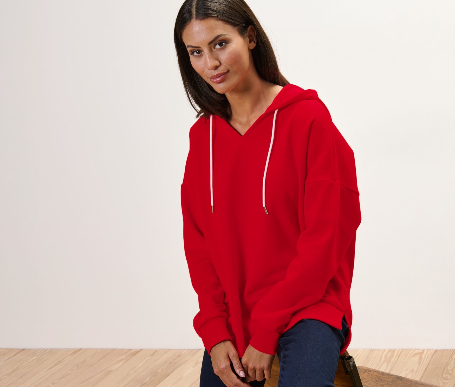 Thumbnail - Tchibo - Hoodie - Damen - Gr. XL - rot