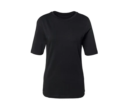 Schwarzes Halbarmshirt.