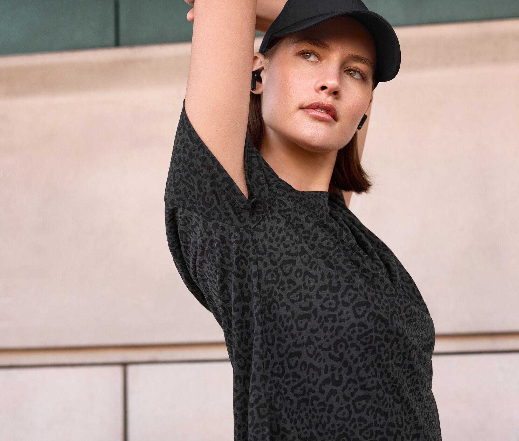 Thumbnail - Tchibo - Sportshirt - Damen - Gr. L - anthrazit/print