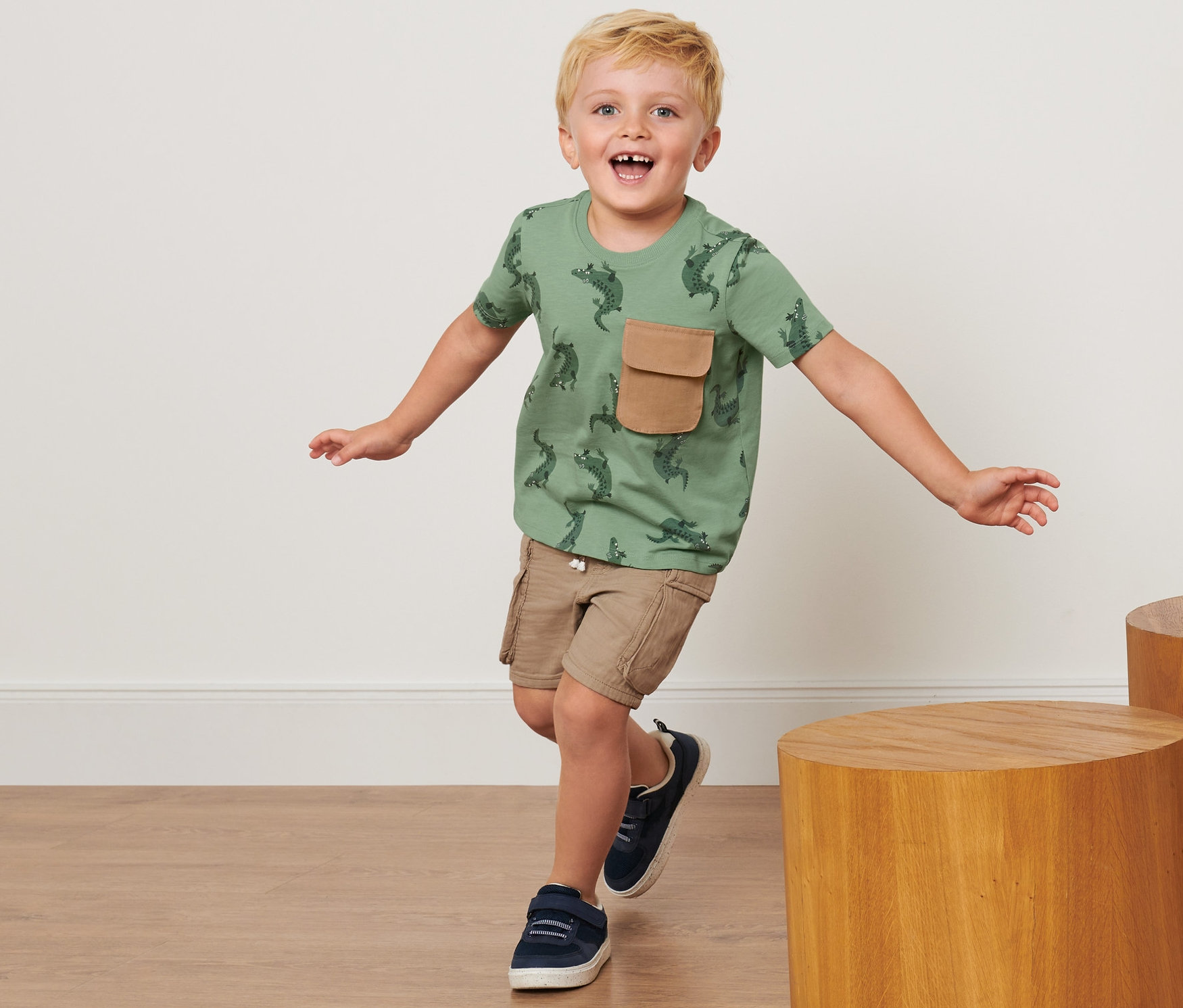 Thumbnail - Tchibo - Kinder-T-Shirt - Gr. 122/128 - grün