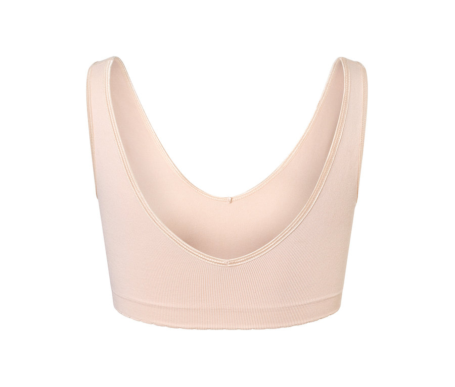 Detailaufnahme eines hautfarbenen Seamless-Bustiers.