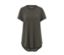 Olivgrünes Longshirt auf weißem Hintergrund.