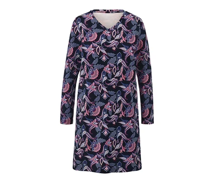 Langärmeliges Nachthemd mit Paisley-Muster.