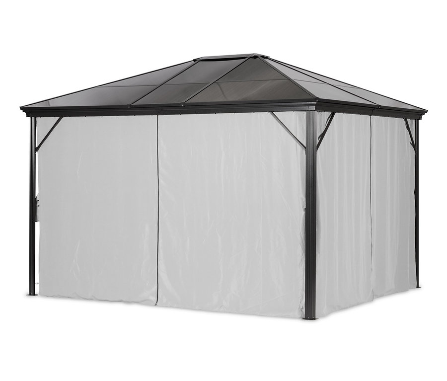 Leco Pavillon mit Seitenwänden, 6-mm-HKP.