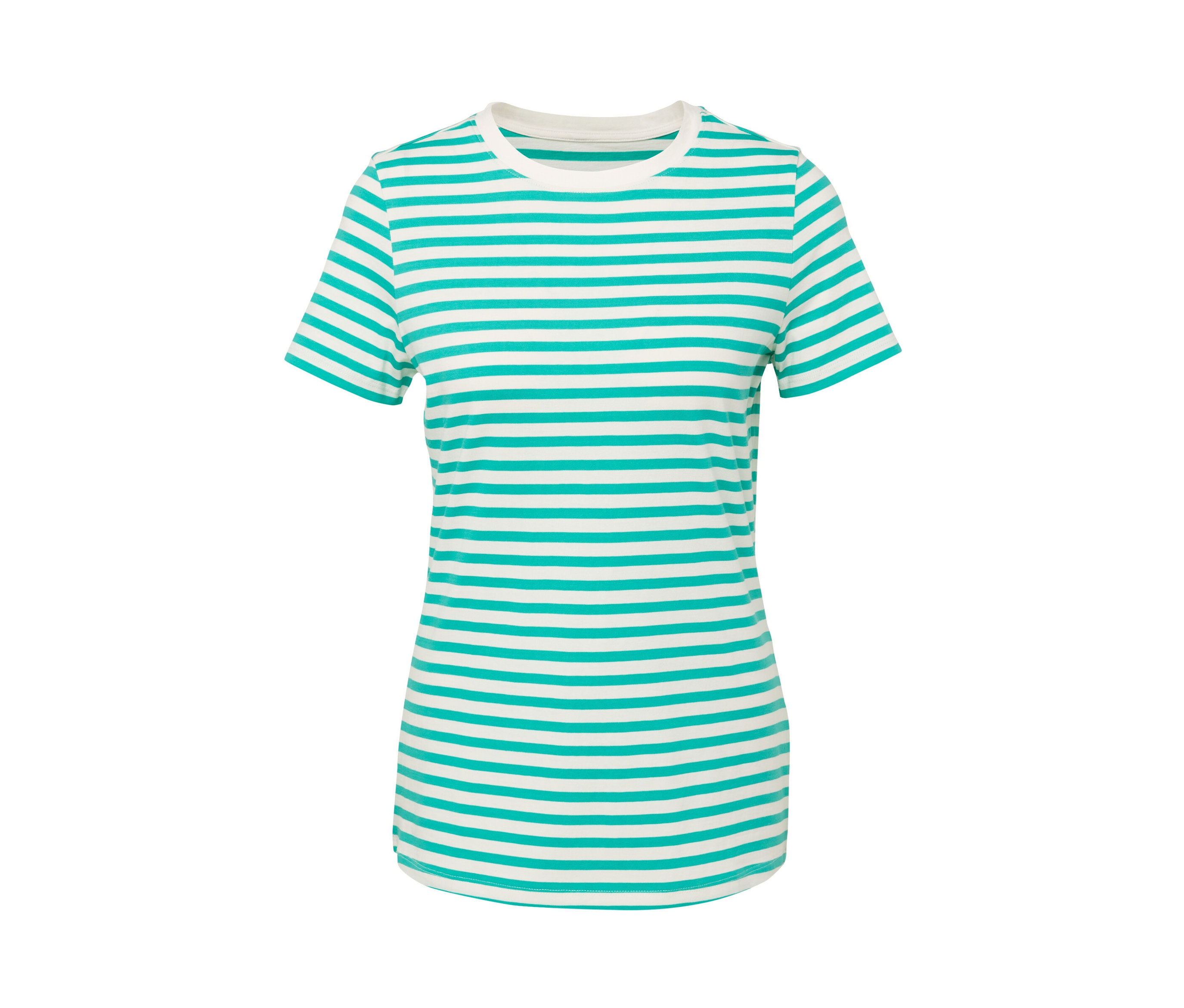 Tchibo - Basic T-Shirt - Damen - Gr. Xl - Creme/gestreift