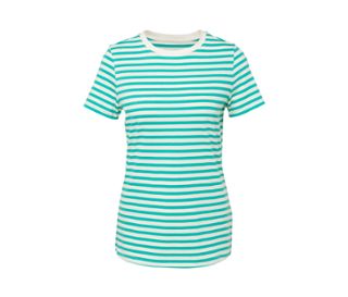 Aqua-weiß gestreift