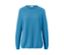 Azurblauer Strickpullover.
