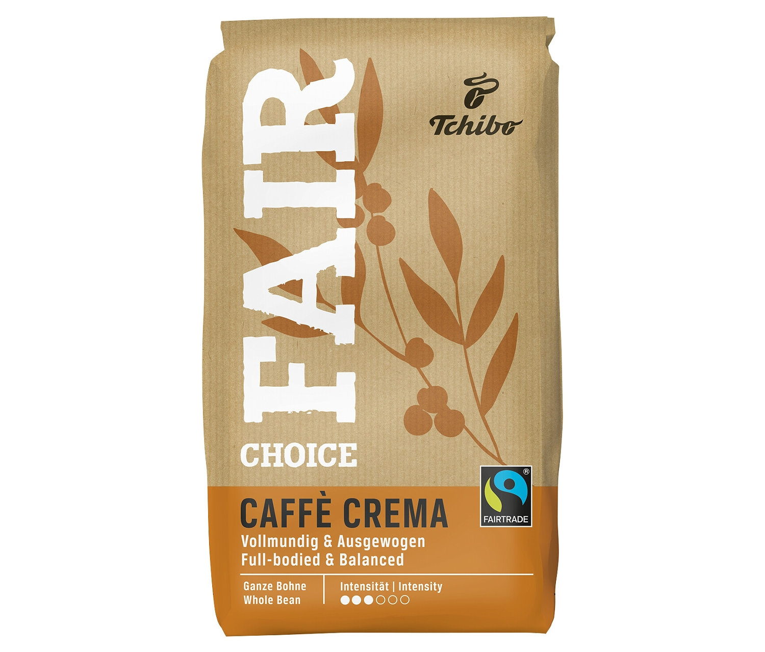 Eine Packung Fairtrade Probierset - 4 x 1 kg Ganze Bohne von Tchibo.