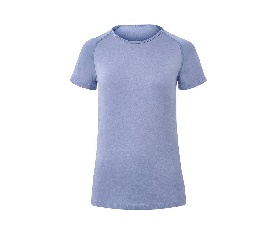 Helles, lila meliertes Seamless-Funktionsshirt.