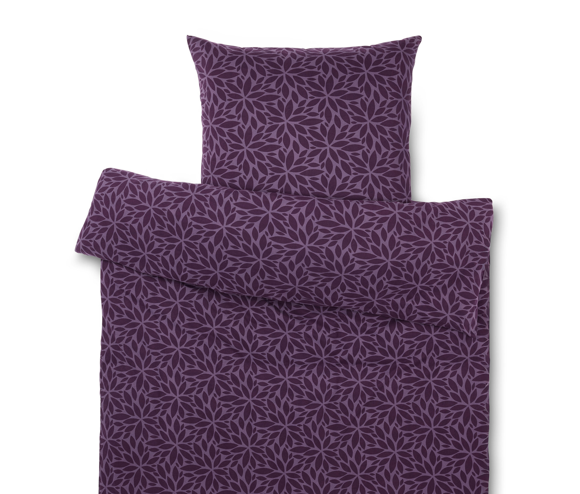 Winterjersey-Bettwäsche - lila - lila