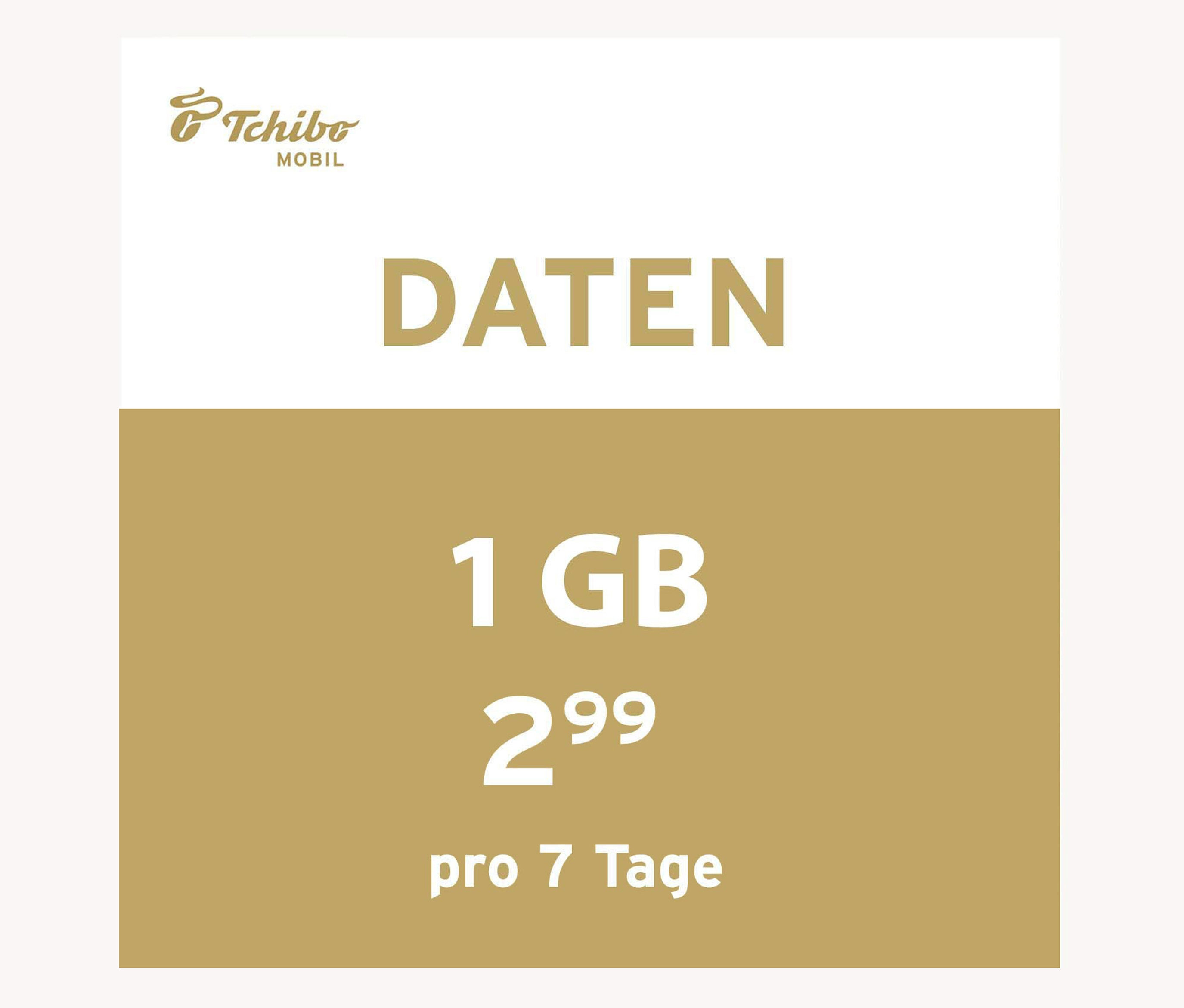 Tchibo - Datenoption 7 Tage 1 GB