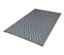Anthrazit-hellgrauer Outdoor-Teppich, ca. 165 x 115 cm, mit geometrischem Zickzackmuster.