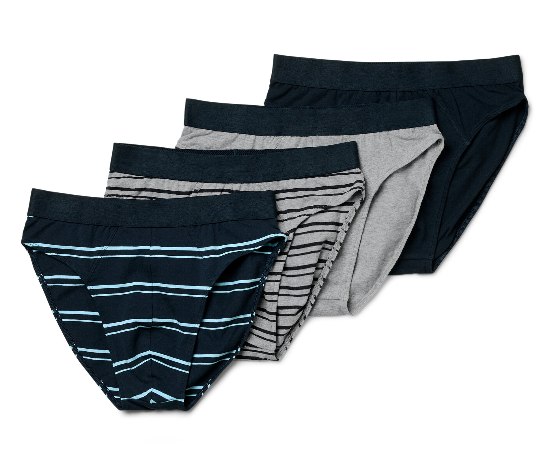 Slips - Herren - Gr. Xl/7 - dunkelblau/gestreift - dunkelblau