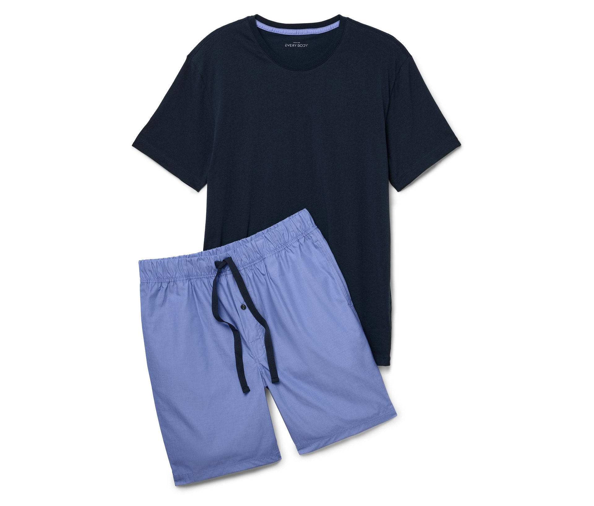 Shorty-Pyjama - Herren - Gr. S - dunkelblau - dunkelblau