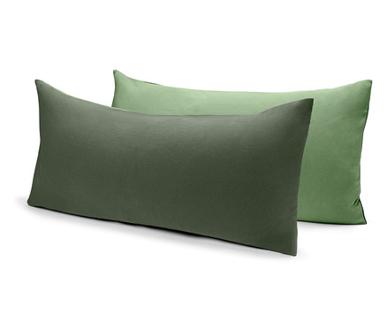 2 Jersey-Kopfkissenbezüge, grün