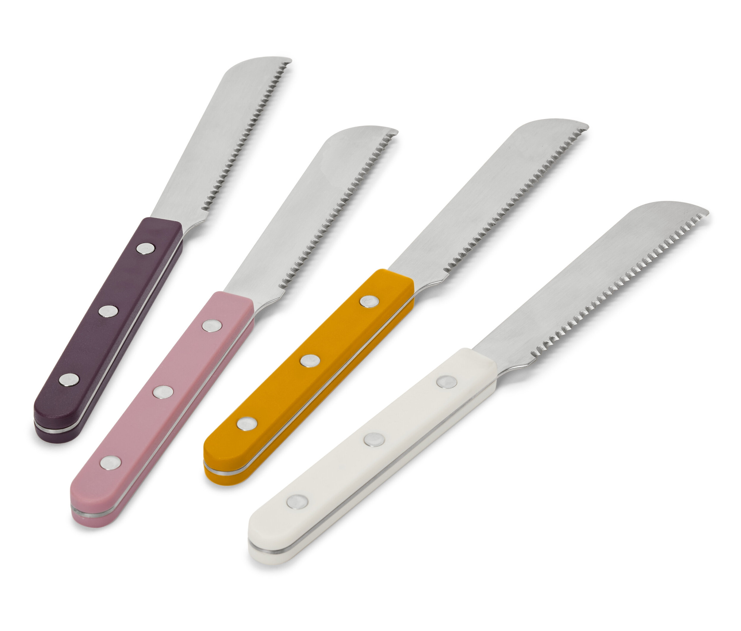 Tchibo - 4 Brotzeitmesser - silber