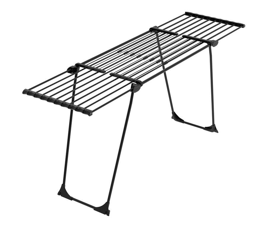 Schwarzer Teleskop-Wäscheständer »Ultra«.