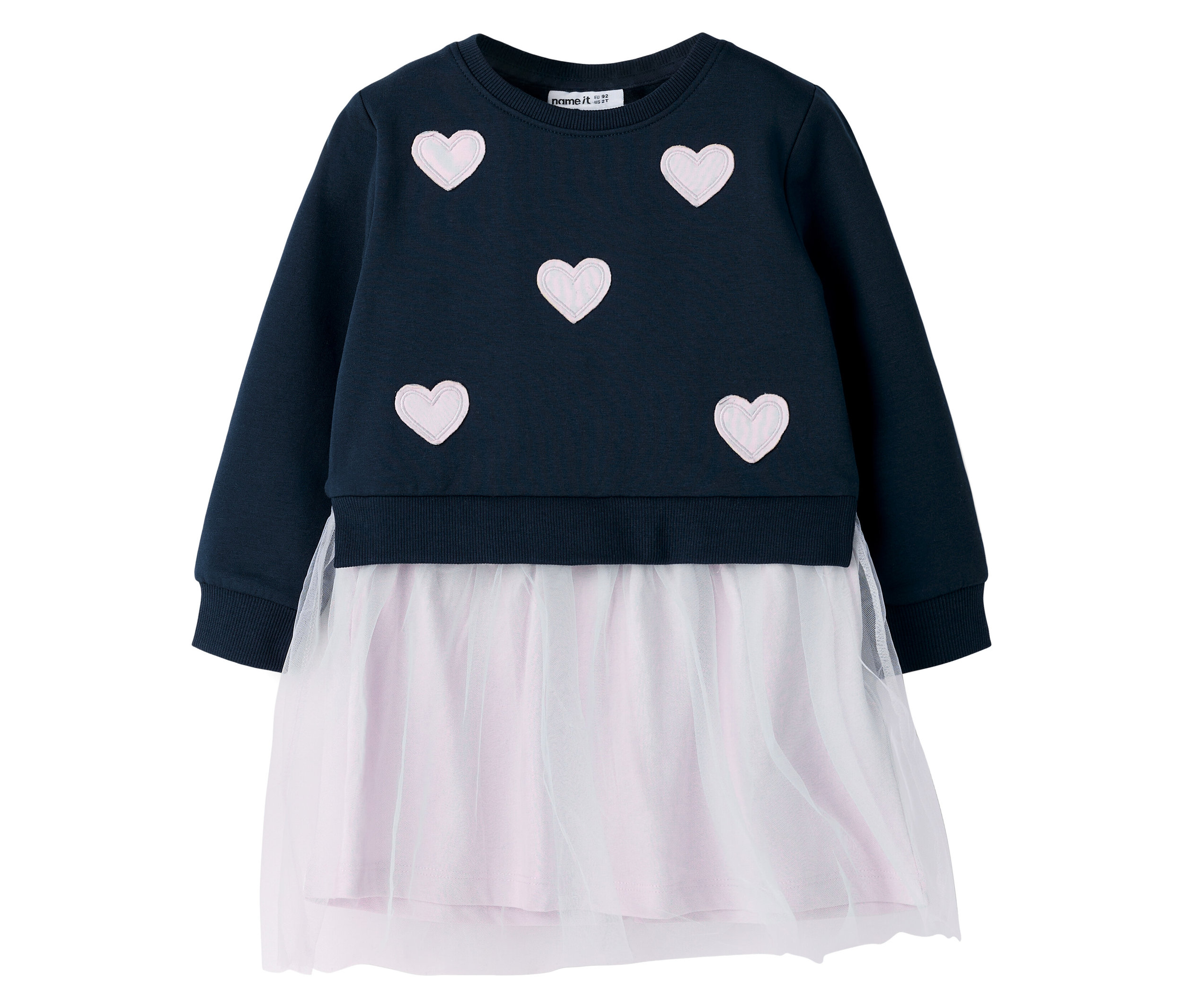 Tchibo - Name IT Kinder-Sweatkleid mit Tüllrock - Gr. 122 - dunkelblau