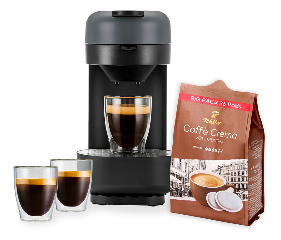 »Call me Pad« Padmaschine Set Taste mit Gläsern & Pads