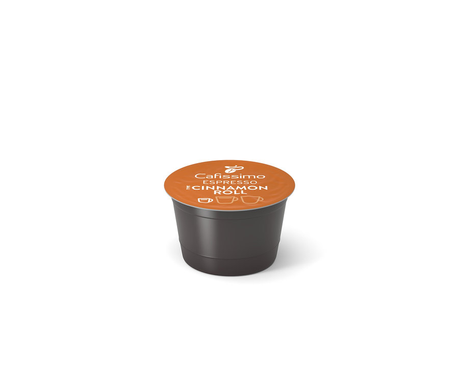Eine Cafissimo Flavoured Espresso Cinamon Roll Kapsel.