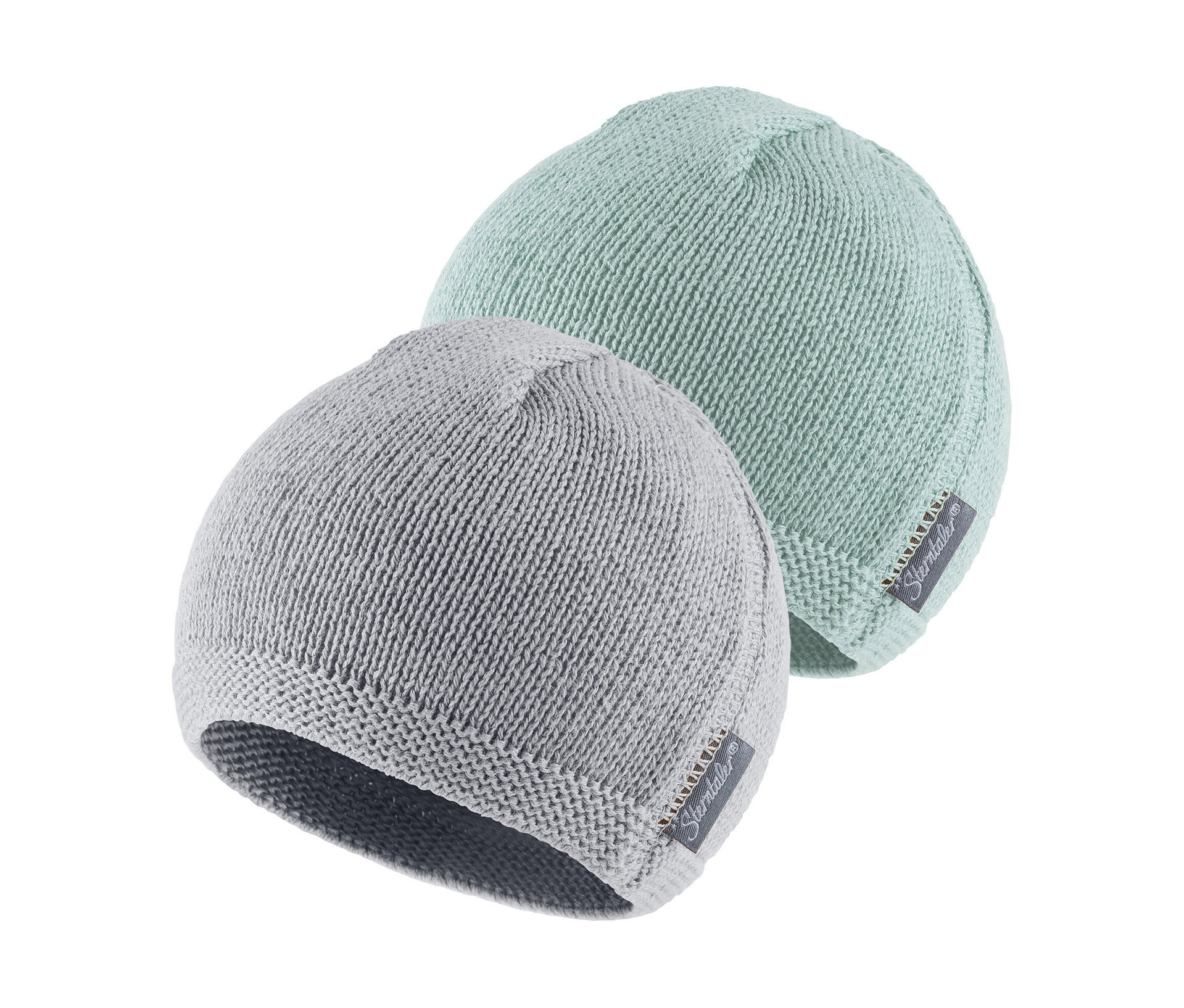 Tchibo - Sterntaler Strickmütze - Kinder - Gr. 41 - silber