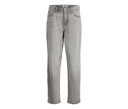 Graue Jack&Jones JJOriginal Chris Jeans, flach liegend präsentiert.